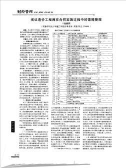 淺議造價(jià)工程師在合同實(shí)施過(guò)程中的索賠管理