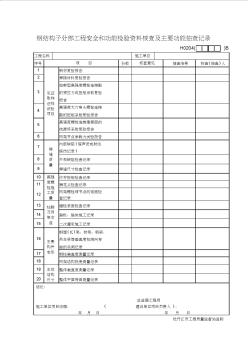 03鋼結(jié)構(gòu)子分部工程安全和功能檢驗(yàn)資料核查及主要功能抽查記錄