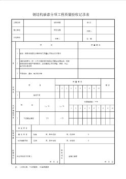 10、钢结构油漆分项工程质量验收记录表 (2)