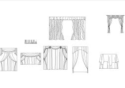 【CAD图纸】装饰装修立面设计图-窗帘(精美图例)