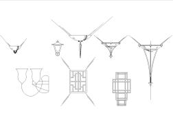 【CAD图纸】装饰装修设计图-灯具壁灯(精美图例)