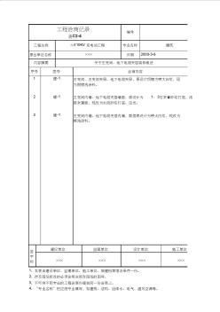 工程洽商记录表C2-4