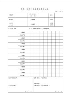 景观、庭院灯绝缘电阻测试