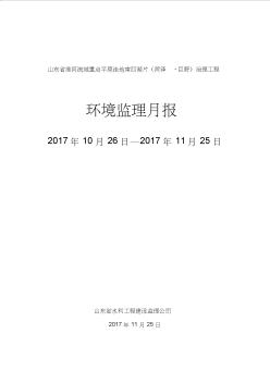 环境监理月报格式2017.11.25