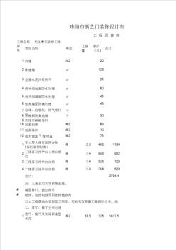 裝飾工程預(yù)算書