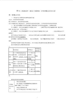 2009年二級建造師《建設(shè)工程施工管理》復習重點資料總結(jié)