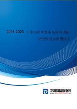 2016-2020年中国净水器市场投资与发展分析报告(目录)