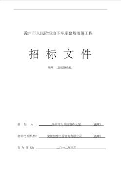人防辦車庫幕墻雨篷工程招標(biāo)文件(定稿)