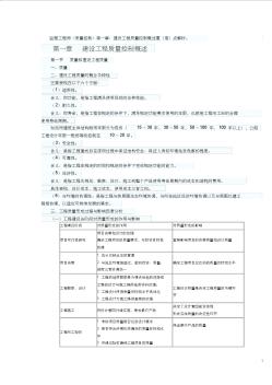 全国注册监理工程师质量控制复习重点