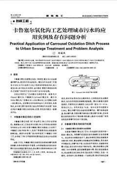 卡鲁塞尔氧化沟工艺处理城市污水的应用实例及存在问题分析