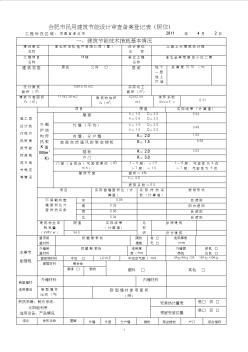 合肥市民用建筑节能设计审查备案登记表1#楼(居住)