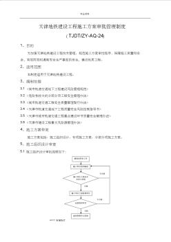 天津地铁建设工程施工设计方案审批管理制度(汇编) (2)