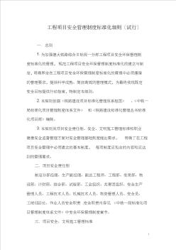 安全管理制度标准化细则