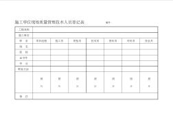 施工单位现场质量管理技术人员登记表 (2)