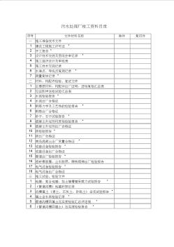 污水处理厂竣工资料目录 (2)