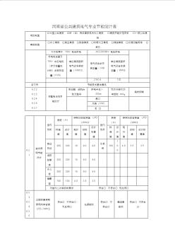 河南省公共建筑電氣專業(yè)節(jié)能設(shè)計(jì)表