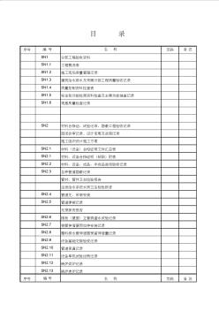 给排水工程资料目录