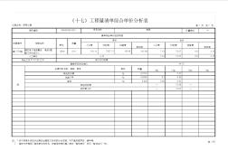 表—09工程量清单综合单价分析表(照明)
