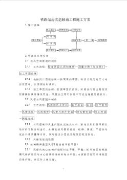 铁路站房改造暖通工程施工组织设计方案