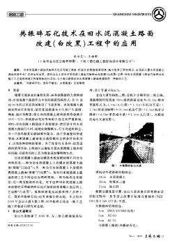 共振碎石化技术在旧水泥混凝土路面改建(白改黑)工程中的应用