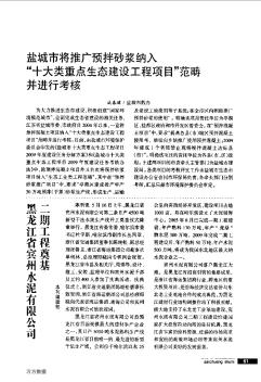 黑龙江省宾州水泥有限公司二期工程奠基