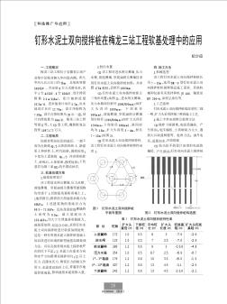 釘形水泥土雙向攪拌樁在梅龍三站工程軟基處理中的應用