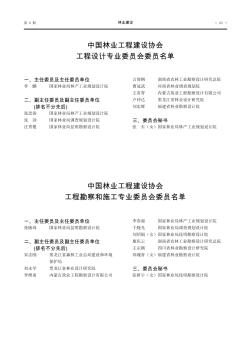中国林业工程建设协会工程设计专业委员会委员名单