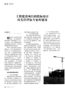 工程建设项目招投标审计应关注评标专家库建设