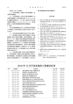 2018年10月開始實(shí)施的工程建設(shè)標(biāo)準(zhǔn)