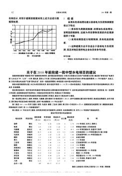 关于在2010年前抢建一批中型水电项目的建议