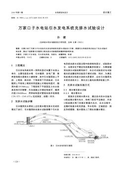 万家口子水电站引水发电系统充排水试验设计