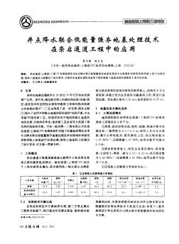 井点降水联合低能量强夯地基处理技术在崇启通道工程中的应用