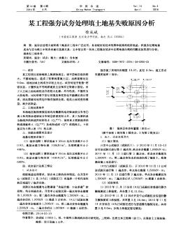 某工程強夯試夯處理填土地基失敗原因分析