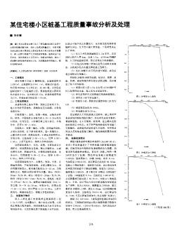 某住宅樓小區(qū)樁基工程質(zhì)量事故分析及處理