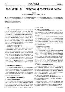 單層輕鋼廠房工程結(jié)算審計發(fā)現(xiàn)的問題與建議