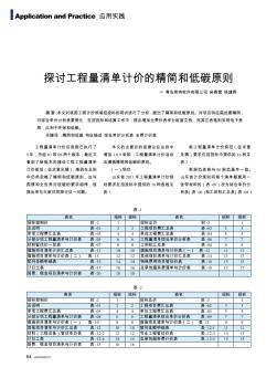 探討工程量清單計價的精簡和低碳原則