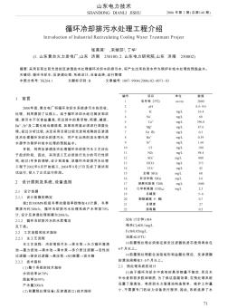 循环冷却排污水处理工程介绍