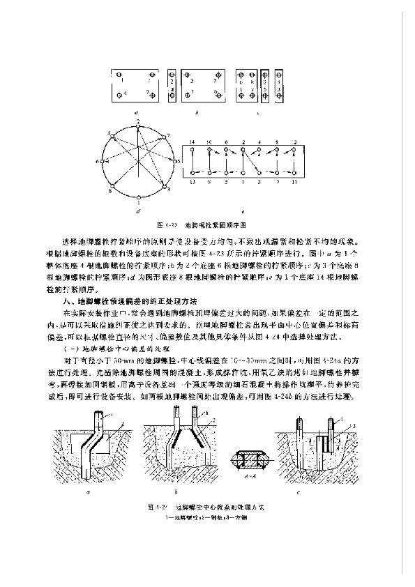 地腳螺栓預(yù)埋偏差的糾正處理方法