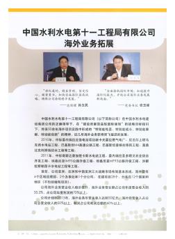 中国水利水电第十一工程局有限公司海外业务拓展