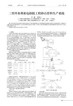 三里坪水利水电枢纽工程砂石骨料生产系统