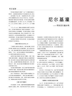 尼爾基灌區(qū)縱橫談——寫(xiě)在尼爾基水利樞紐正式發(fā)電之際