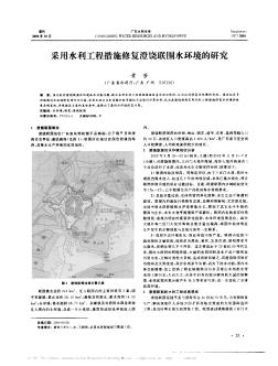 采用水利工程措施修复澄饶联围水环境的研究