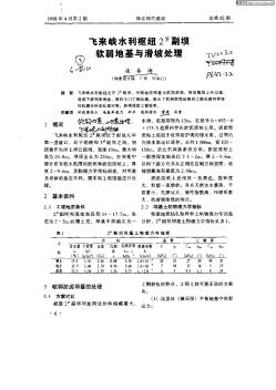 飛來(lái)峽水利樞紐2#副壩軟弱地基與滑坡處理