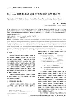 CC-Link总线在地源热泵空调控制系统中的应用