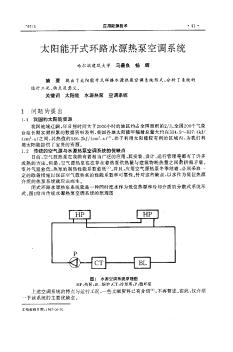 太阳能开式环路水源热泵空调系统