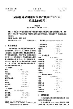 全容量电动调速给水泵在捷制200MW机组上的应用