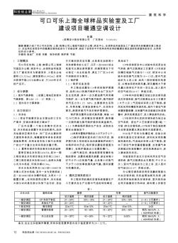 可口可乐上海全球样品实验室及工厂建设项目暖通空调设计