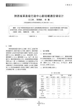 陜西省某縣級行政中心劇場暖通空調(diào)設(shè)計