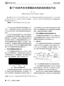 基于VB的汽車空調(diào)操縱機構(gòu)的扭矩測試平臺