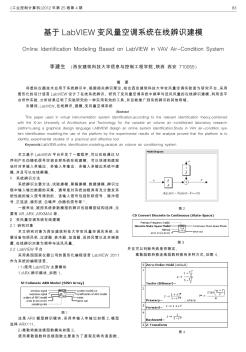 基于LabVIEW變風(fēng)量空調(diào)系統(tǒng)在線辨識建模